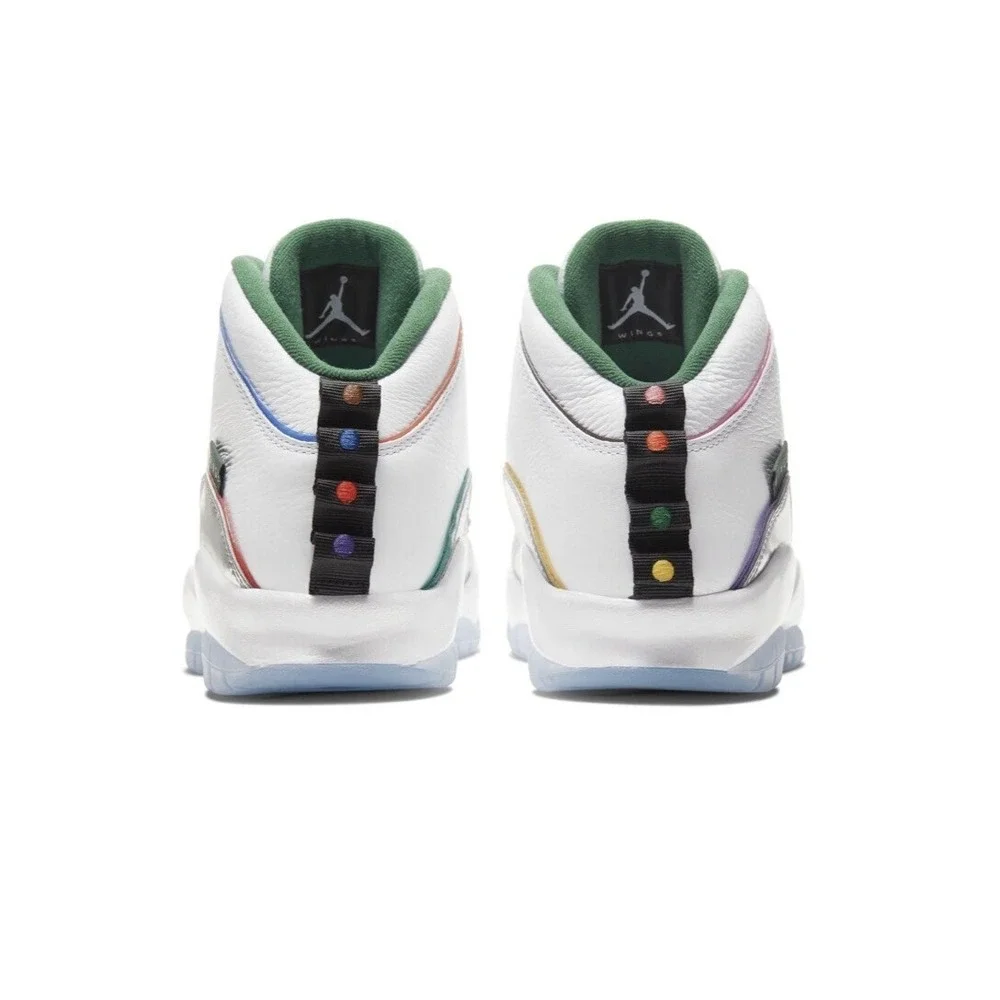Air Jordan 10 Retro Wings Mens Size 8 White Clover Multi CK4352-103 New In Box